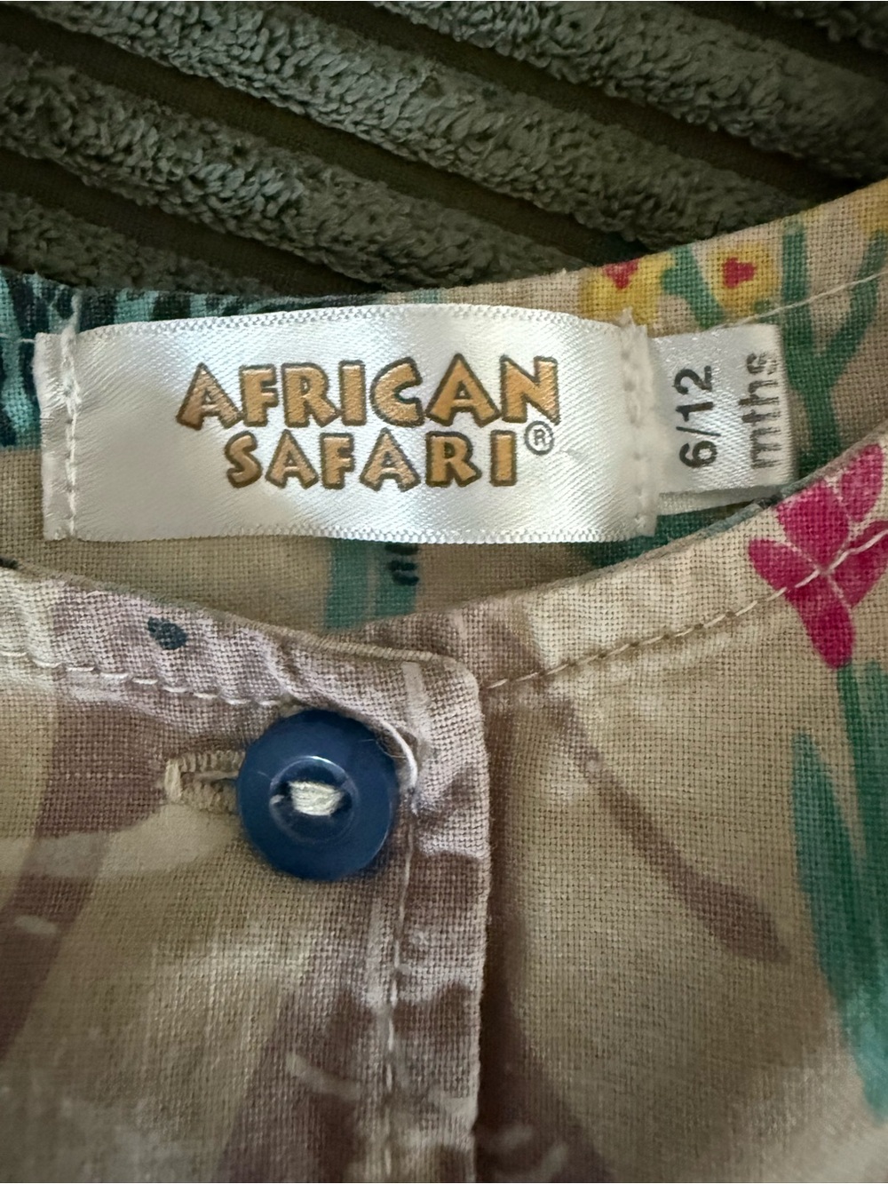 African Safari Animal Print Dress | 6–12 Months | 100% Cotton - Picture 3 of 10